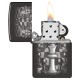 Зажигалка ZIPPO Chess Design с покрытием High Polish Black, латунь/сталь, черная, 38x13x57 мм