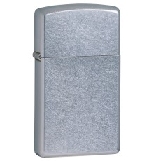 Зажигалка ZIPPO Slim® с покрытием Street Chrome™, латунь/сталь, серебристая, матовая, 29x10x60 мм