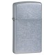 Зажигалка ZIPPO Slim® с покрытием Street Chrome™, латунь/сталь, серебристая, матовая, 29x10x60 мм