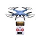 Р/У квадрокоптер Syma X5HW (голубой) с FPV трансляцией Wi-Fi, барометр 2.4G RTF