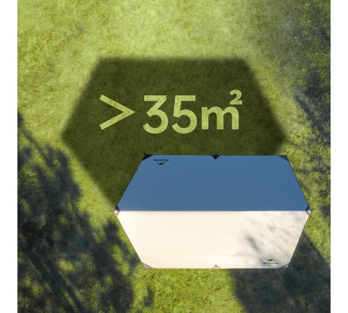 Тент Naturehike Cloud Skies Tarp C2350WS010 150D 500*380 см песочный, 6927595796498