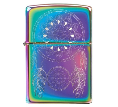 Зажигалка ZIPPO Dream Catcher с покрытием Multi Color, латунь/сталь, разноцветная, 38x13x57 мм
