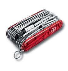 Нож перочинный VICTORINOX Swiss Champ XLT, 91 мм, 49 функций, полупрозрачный красный