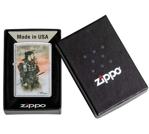 Зажигалка ZIPPO Luis Royo с покрытием Street Chrome, латунь/сталь, серебристая, 38x13x57 мм
