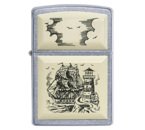 Зажигалка ZIPPO Classic с покрытием Street Chrome™, латунь/сталь, серебристая, 36x12x56 мм