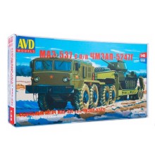 Сборная модель AVD МАЗ-537 с полуприцепом ЧМЗАП-5247Г, 1/43