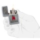 Зажигалка ZIPPO Classic с покрытием Street Chrome, латунь/сталь, серебристая, матовая, 36x12x56 мм
