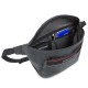 Сумка на пояс SWISSGEAR, серая, полиэстер с плетением рип-стоп, 38 x 5 x 15 см