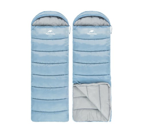 Спальный мешок Naturehike U250 U Series Twine Cotton синий (молния слева)