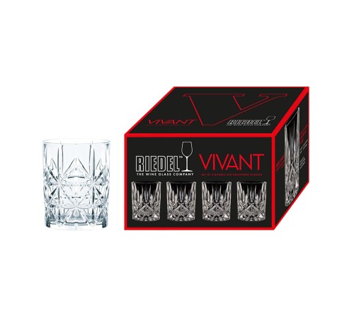 Набор из 4-х стаканов для виски Riedel Vivant Double Old Fashioned