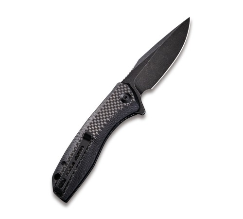 Складной нож CIVIVI Baklash 9Cr18MoV Steel Black Stonewashed Handle G10 Black Carbon