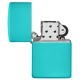 Зажигалка ZIPPO Classic с покрытием Flat Turquoise, латунь/сталь, бирюзовая, матовая, 38x13x57 мм