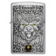 Зажигалка ZIPPO Wolf Emblem с покрытием Brushed Chrome, латунь/сталь, серебристая, 36x13x57 мм
