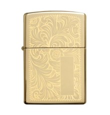 Зажигалка ZIPPO Venetian® с покрытием High Polish Brass, латунь/сталь, золотистая, 38x13x57 мм