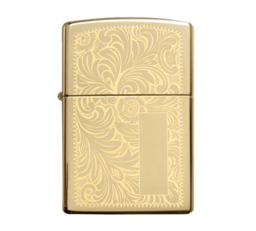 Зажигалка ZIPPO Venetian® с покрытием High Polish Brass, латунь/сталь, золотистая, 38x13x57 мм