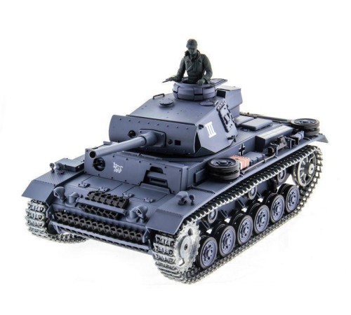 Р/У танк Heng Long 1/16 Panzerkampfwagen III (Германия) 2.4G RTR PRO темно-серый