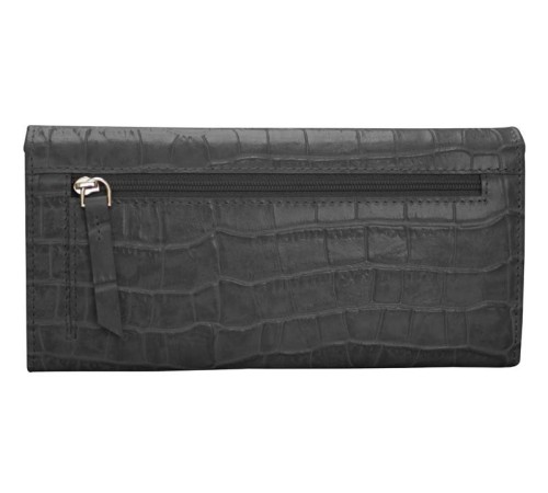 Кошелёк Cross Bebe Coco, кожа наппа фактурная, цвет чёрный/розовый, 19,5 х 10,2 х 2,5 см