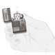Зажигалка ZIPPO Classic с покрытием Black Ice®, латунь/сталь, чёрная, глянцевая, 38x13x57 мм