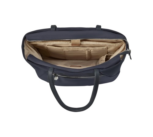 Сумка VICTORINOX Victoria Signature Tote, синяя, нейлон/кожа, 51x15x30 см, 19 л
