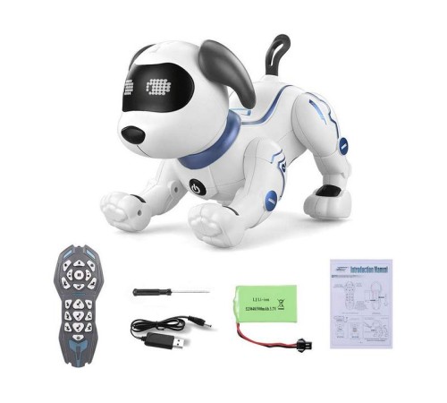 Радиоуправляемая робот-собака LENENG TOYS K16 звук, свет, танцы, сенсор