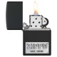 Зажигалка ZIPPO License Plate с покрытием Black Matte, латунь/сталь, черная, 38x13x57 мм