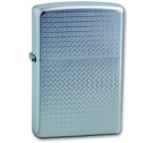 Зажигалка ZIPPO Diamond Plate, с покрытием Satin Chrome™, латунь/сталь, серебристая, 38x13x57 мм