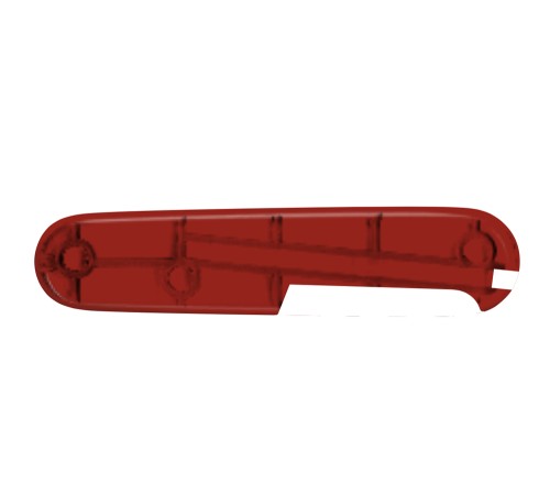Задняя накладка для ножей VICTORINOX 84 мм, с вырезом под штопор, пластиковая, полупрозрачная красна