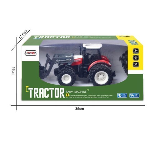 Р/У фермерский трактор Korody с отвалом, широкие колеса 1/24 2.4G 6CH RTR
