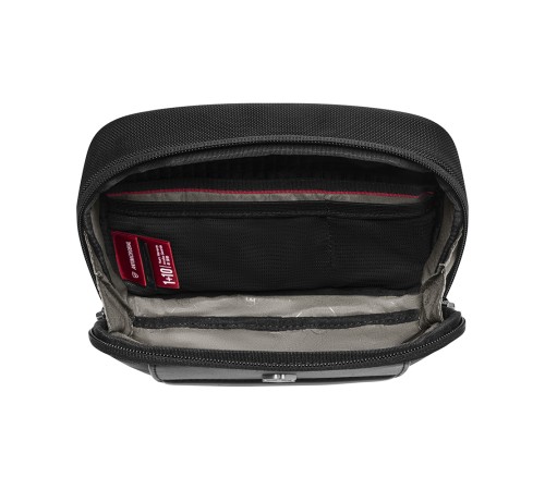 Сумка через плечо компактная VICTORINOX Architecture Urban2 Compact Crossbody Bag, черный, полиэстер/кожа, 22x6x16 см, 2 л