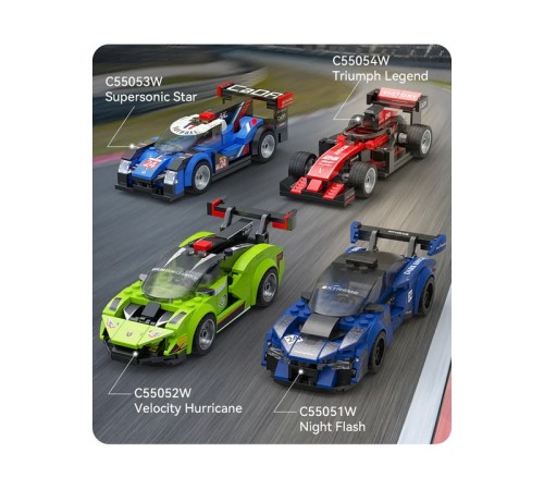 Конструктор CaDA спортивная машинка Night Flash 1/24 (162 детали)