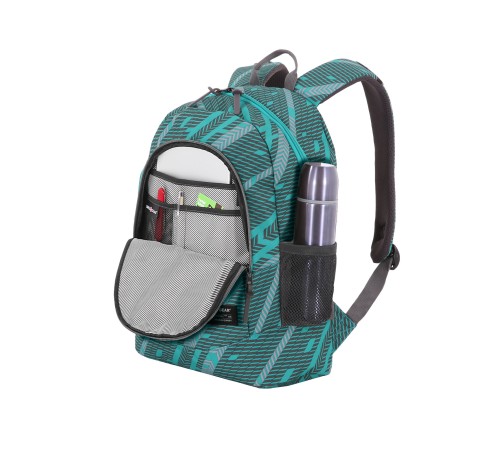 Рюкзак SWISSGEAR, голубой/серый, полиэстер 600D, 32х16х43 см, 22 л