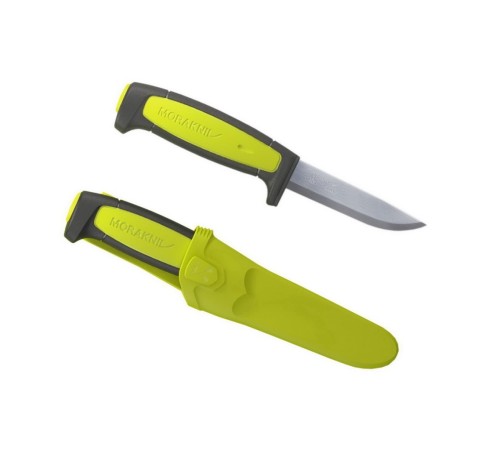 Нож Morakniv Basic углеродистая сталь, пласт. ручка (лайм), 12975