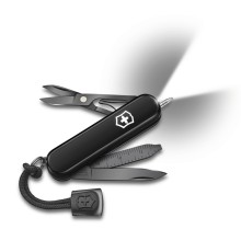 Нож-брелок VICTORINOX Signature Lite Onyx Black, 58 мм, 8 функций, чёрный