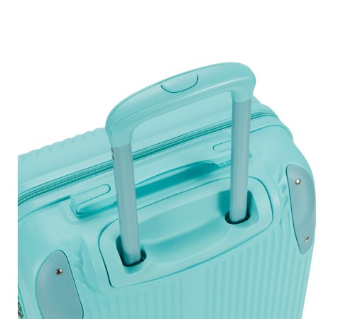Чемодан TORBER В Отпуск, бирюзовый, ABS-пластик, 41 х 25 х 61 см, 48 л, 2,7 кг