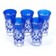 Набор стаканов TAJIMA GLASS Звезды 190 мл, лазурный, 5 шт