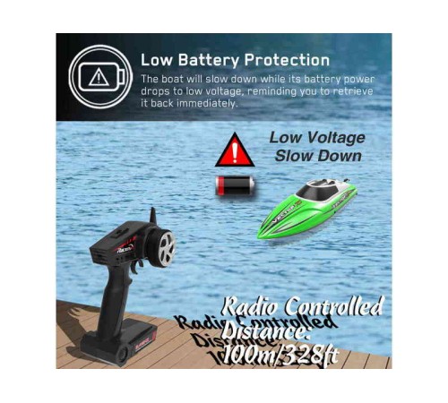 Радиоуправляемый катер Volantex RC Vector XS зеленый 2.4G RTR