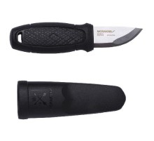 Нож Morakniv Eldris, нержавеющая сталь, цвет черный, ножны, шнурок, огниво, 13525