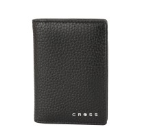 Визитница Cross Hudson Black, кожа наппа, фактурная, чёрный, 10,5 х 7,5 х 2 см
