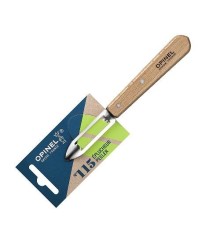 Нож для чистки овощей Opinel №115, деревянная рукоять, нержавеющая сталь, блистер, 001928