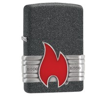 Зажигалка ZIPPO Classic с покрытием Iron Stone™, латунь/сталь, серая, матовая, 38x13x57 мм
