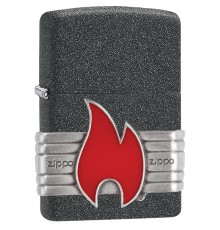 Зажигалка ZIPPO Classic с покрытием Iron Stone™, латунь/сталь, серая, матовая, 38x13x57 мм