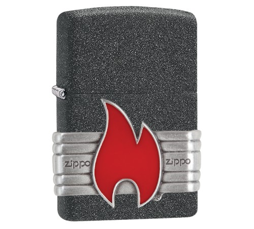 Зажигалка ZIPPO Classic с покрытием Iron Stone™, латунь/сталь, серая, матовая, 38x13x57 мм