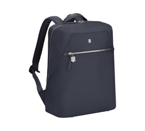 Рюкзак VICTORINOX Victoria Signature Compact Backpack, синий, нейлон/кожа, 30x16x38 см