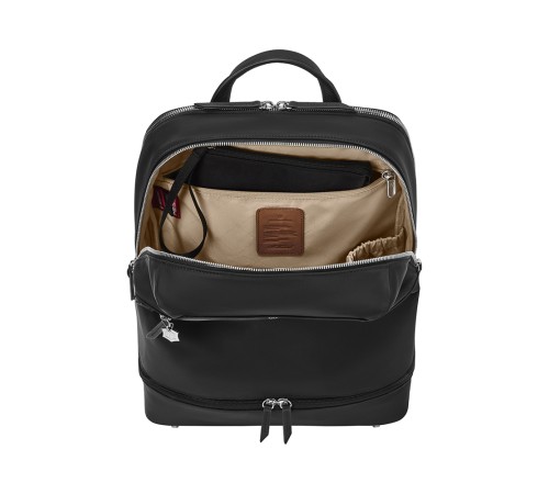 Рюкзак VICTORINOX Victoria Signature Deluxe Backpack, черный, нейлон/кожа, 32x18x39 см