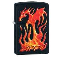 Зажигалка ZIPPO Classic с покрытием Black Matte, латунь/сталь, чёрная, матовая, 38x13x57 мм