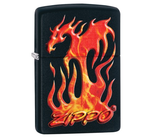 Зажигалка ZIPPO Classic с покрытием Black Matte, латунь/сталь, чёрная, матовая, 38x13x57 мм