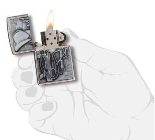 Зажигалка ZIPPO Classic с покрытием Brushed Chrome, латунь/сталь, серебристая, матовая, 38x13x57 мм