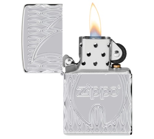 Зажигалка ZIPPO Armor® с покрытием High Polish Chrome, латунь/сталь, серебристая, 38x13x57 мм