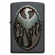 Зажигалка ZIPPO Metal Dragon Shield Design с покрытием Iron Stone™, латунь/сталь, серая, 38x13x57 мм