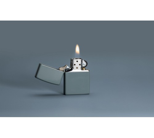 Зажигалка ZIPPO Classic с покрытием Flat Grey, латунь/сталь, серая, матовая, 38x13x57 мм